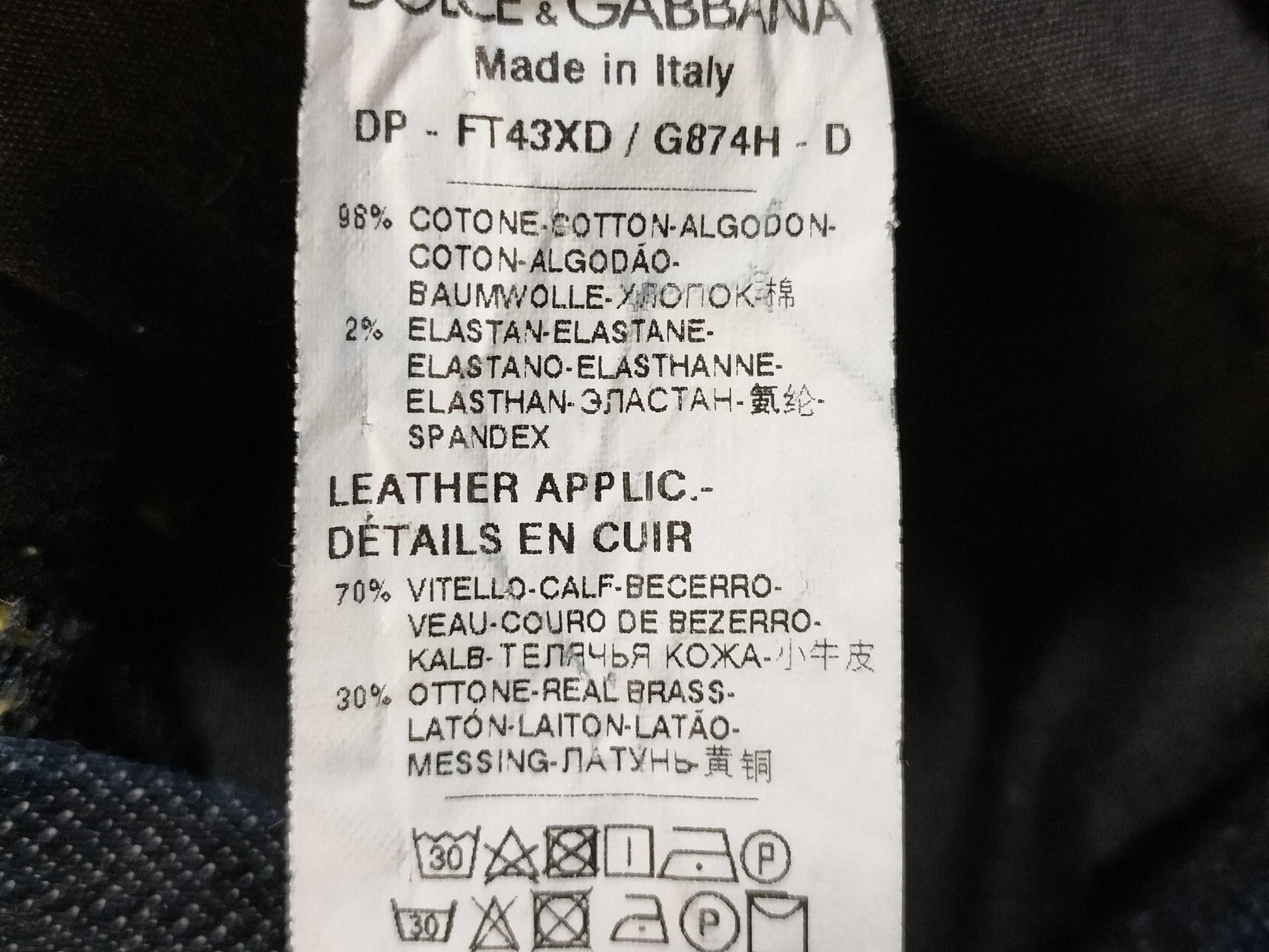 DOLCE&GABBANA Blue Denim Pants with Silver Plate Tag