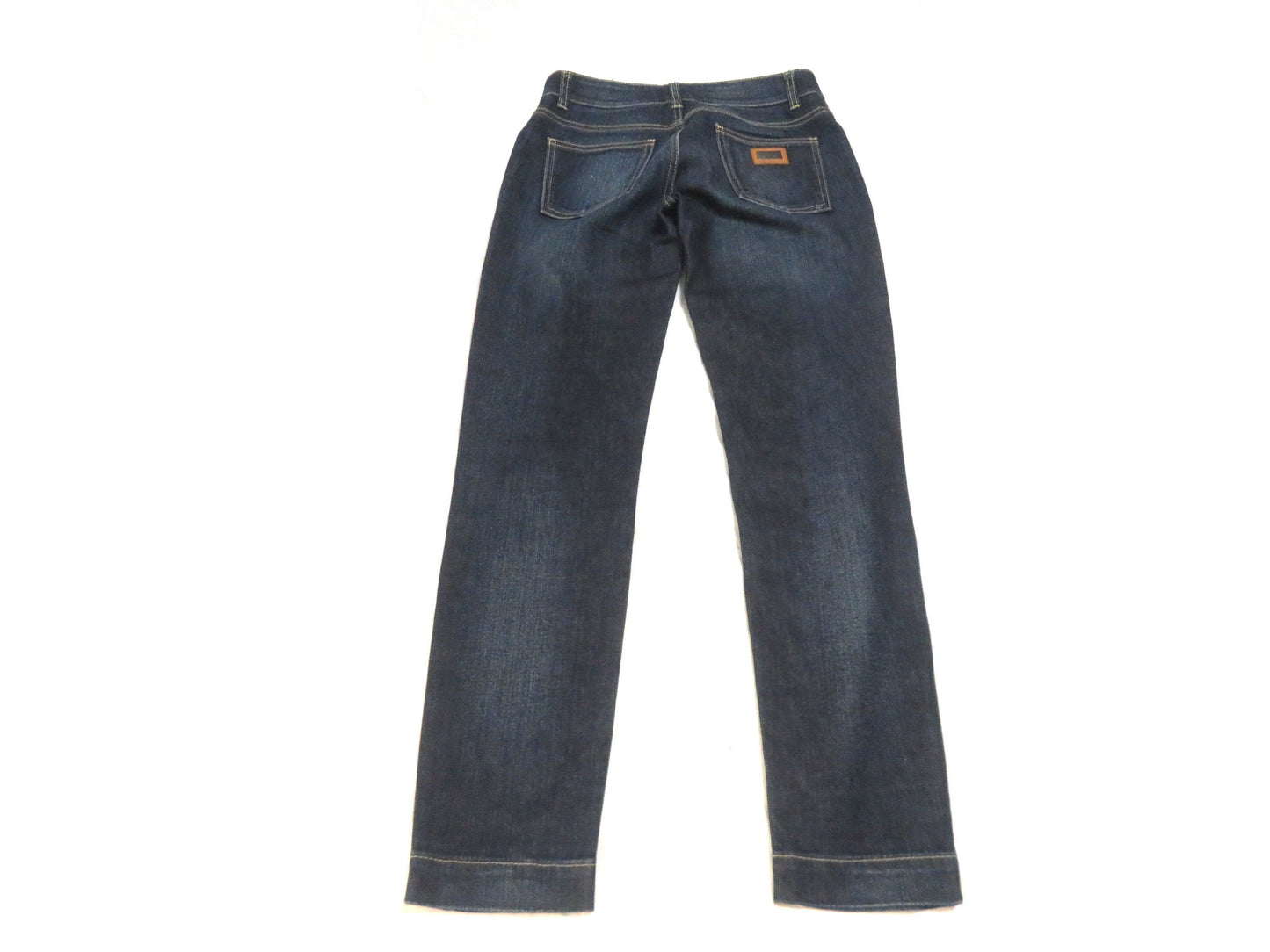 DOLCE&GABBANA Blue Denim Pants with Silver Plate Tag