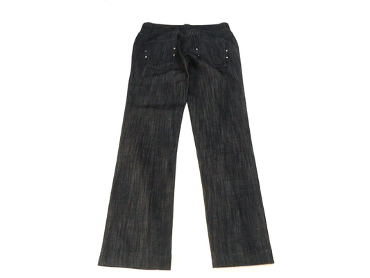 DOLCE&GABBANA Black Denim Pants with Silver Plate Tag