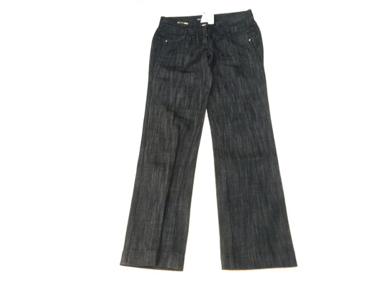 DOLCE&GABBANA Black Denim Pants with Silver Plate Tag
