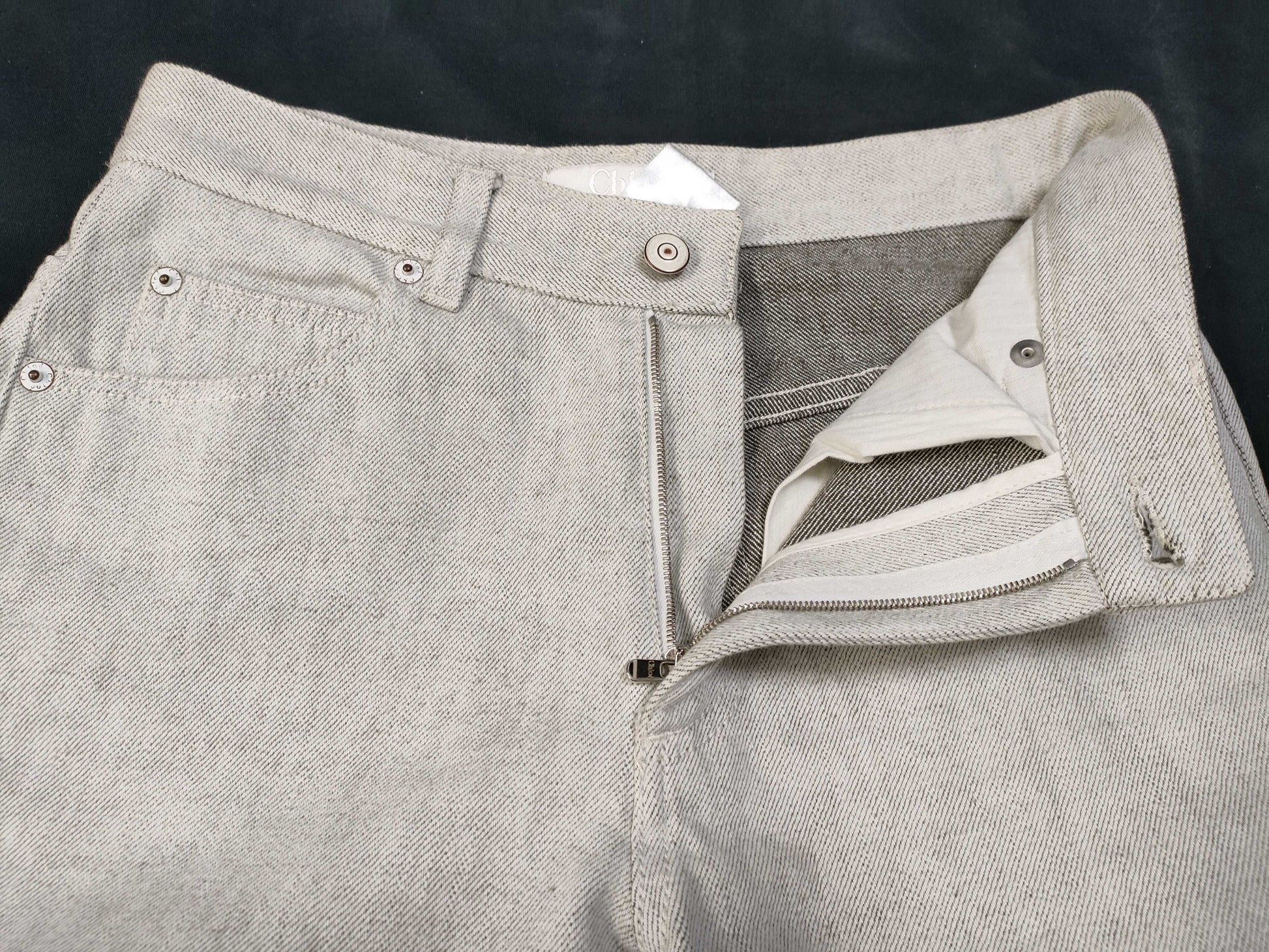 Chloe denim pants white pants