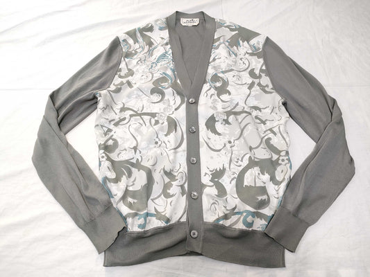 HERMES 100% Silk Cardigan