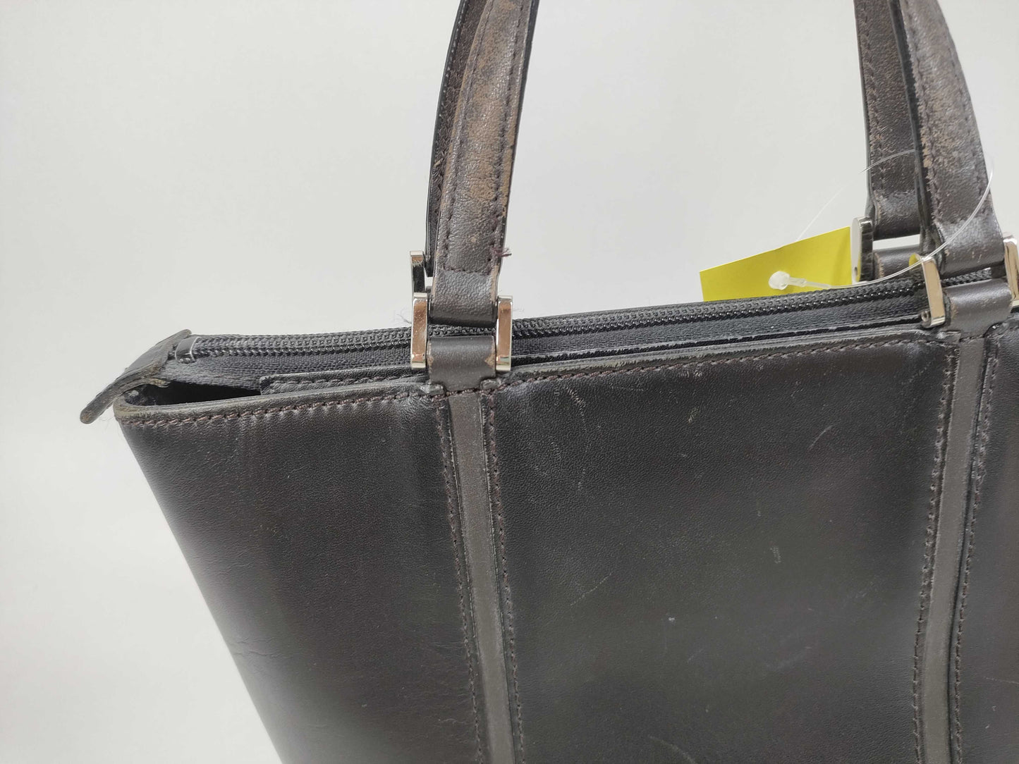 BURBERRY Leather Handbag with Nova Check Interior