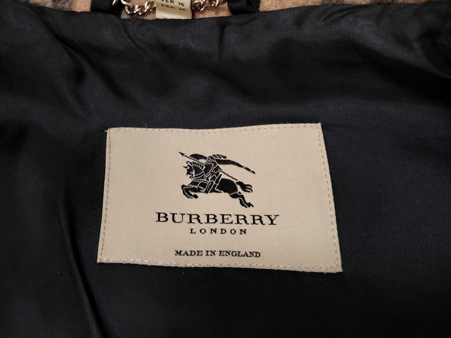 BURBERRY Duffle Coat, Red, Check Lining, Jacket