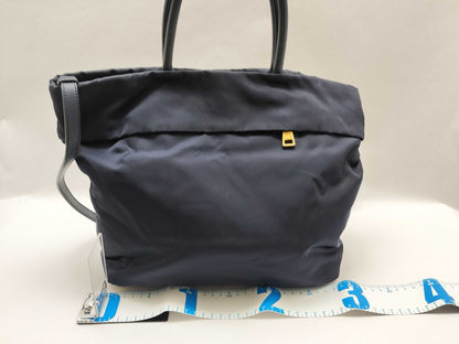 PRADA Nylon 2-Way Tote Bag with Gold Hardware