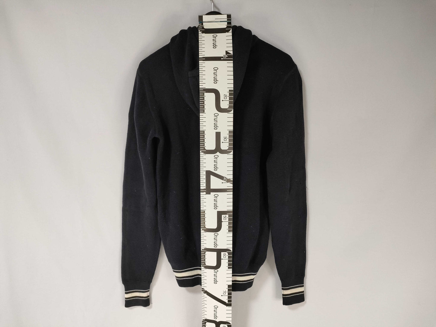 MONCLER Black Knit Hoodie, Size Small