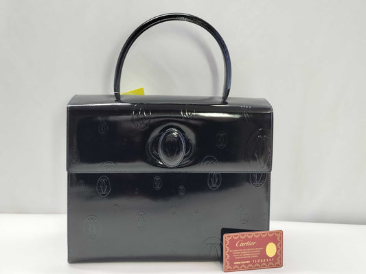 Cartier Top Handle Bag Enamel Handbag