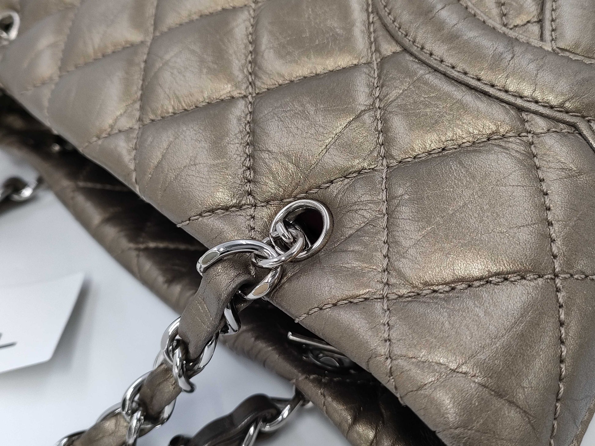 CHANEL Cambon Cotton Club Gold Tote Bag