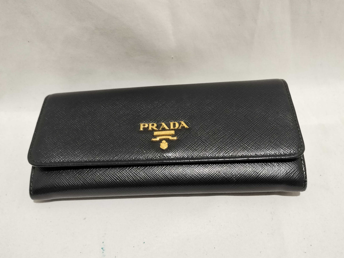 PRADA Saffiano Long Wallet with Pass Case