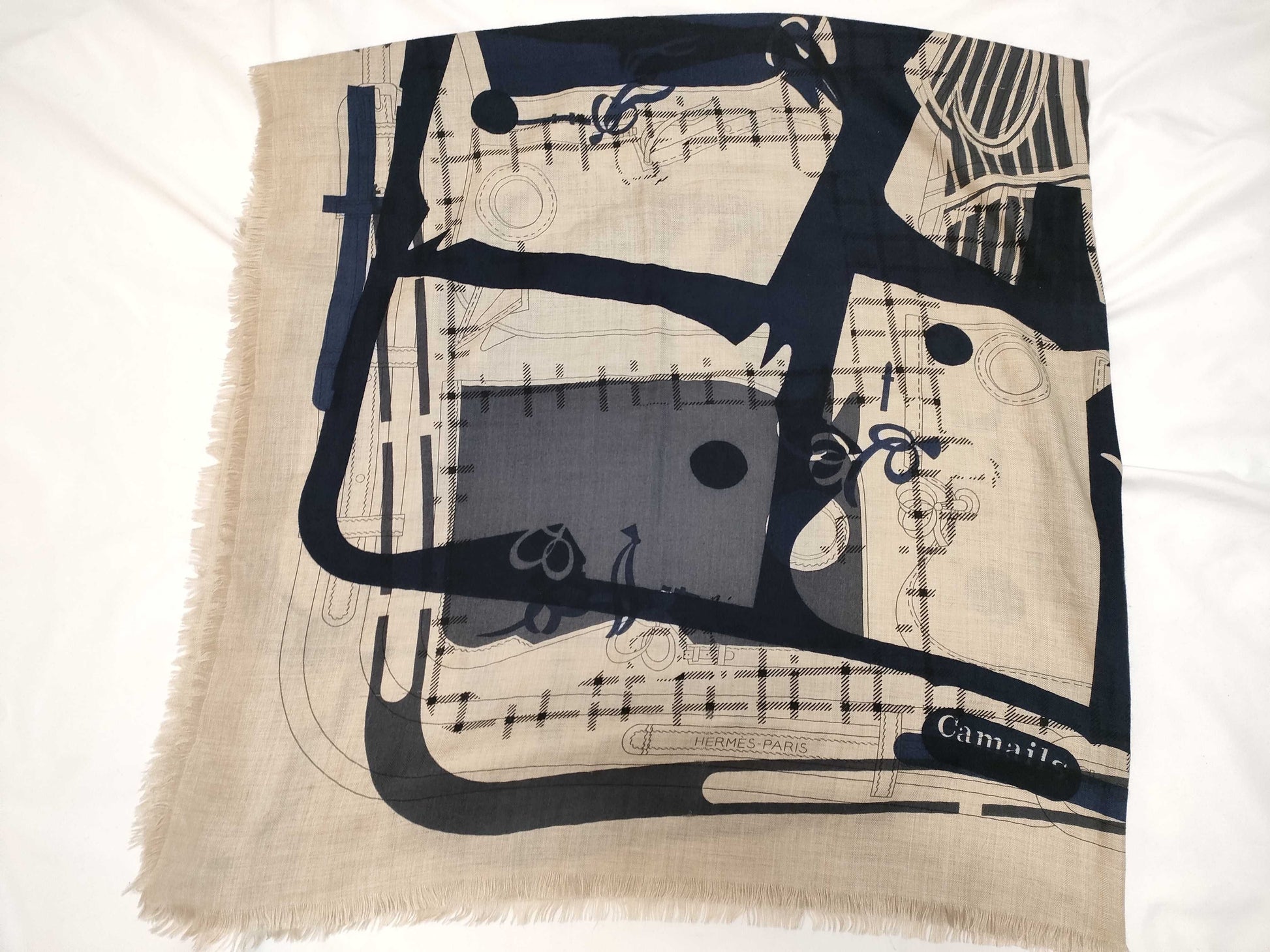 HERMES Carre camails cashmere silk large shawl Other apparel