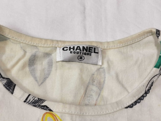 CHANEL Long T-shirt Collage T-shirt