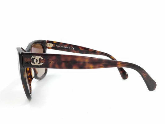 CHANEL Tortoiseshell Sunglasses Sunglasses