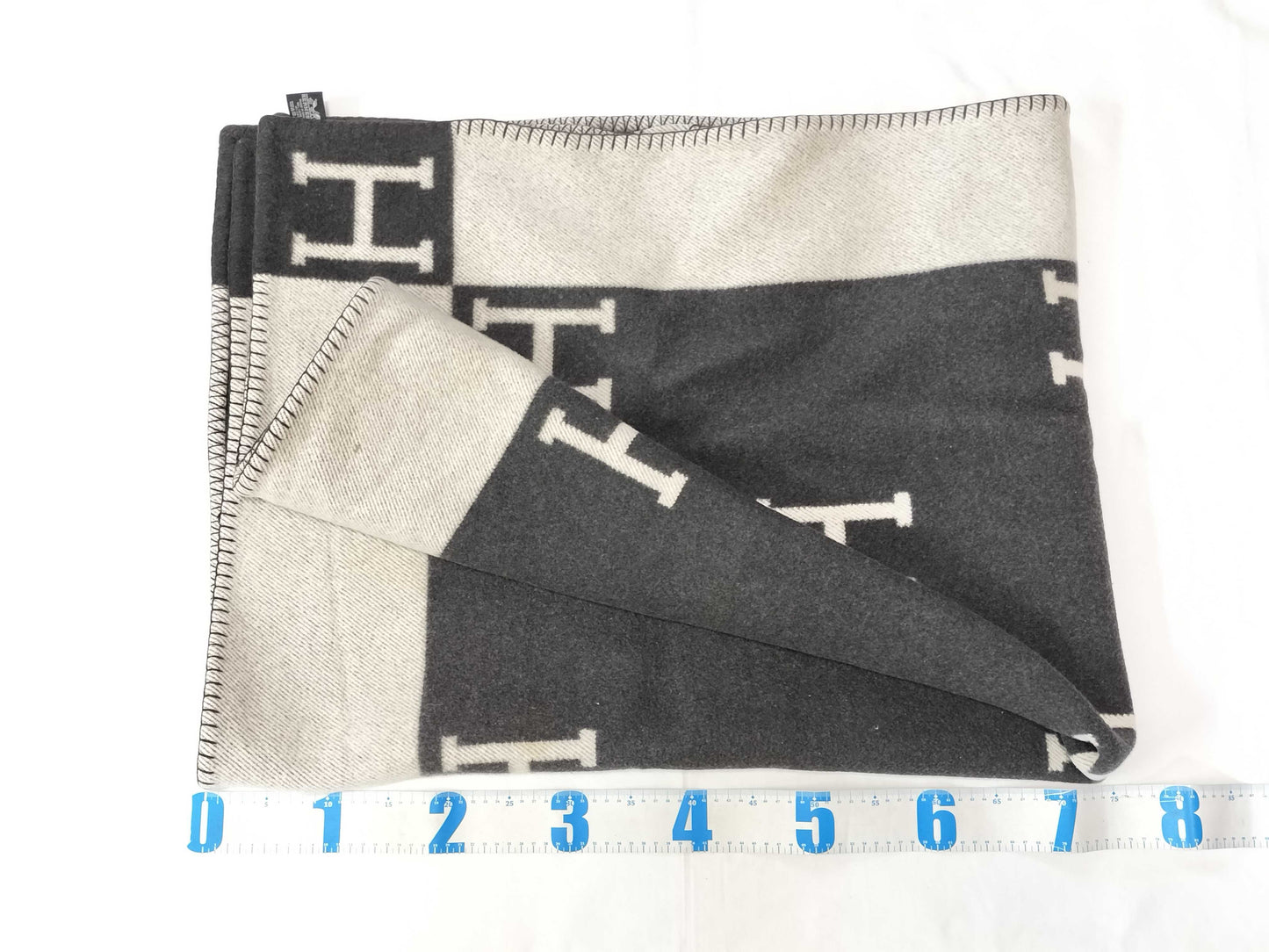 HERMES Blanket/H Logo/Cashmere Blend Other Apparel