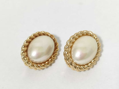Dior Pearl Gold Earrings