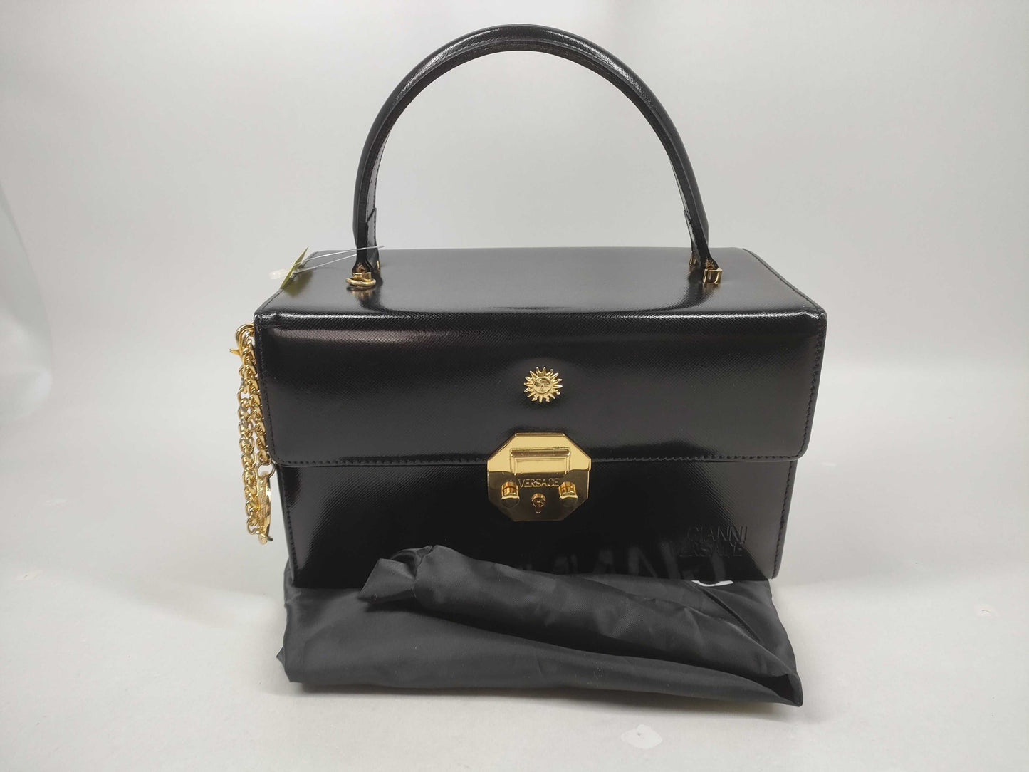 VERSACE Vanity Leather Bag Vanity Bag