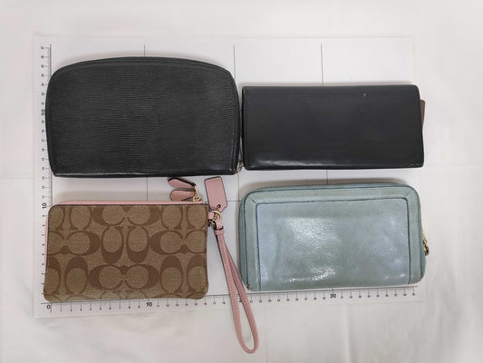 5-piece clothing accessory set including wallets from Feiler, Tory Burch, Furla, Coach, etc.