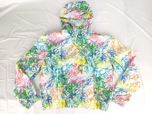 LOUIS VUITTON Monogram Pastel Nylon Zip Hoodie Jacket