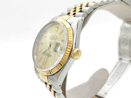 ROLEX 16013 9874109 Champagne Dial Jubilee Bracelet Boys' Watch