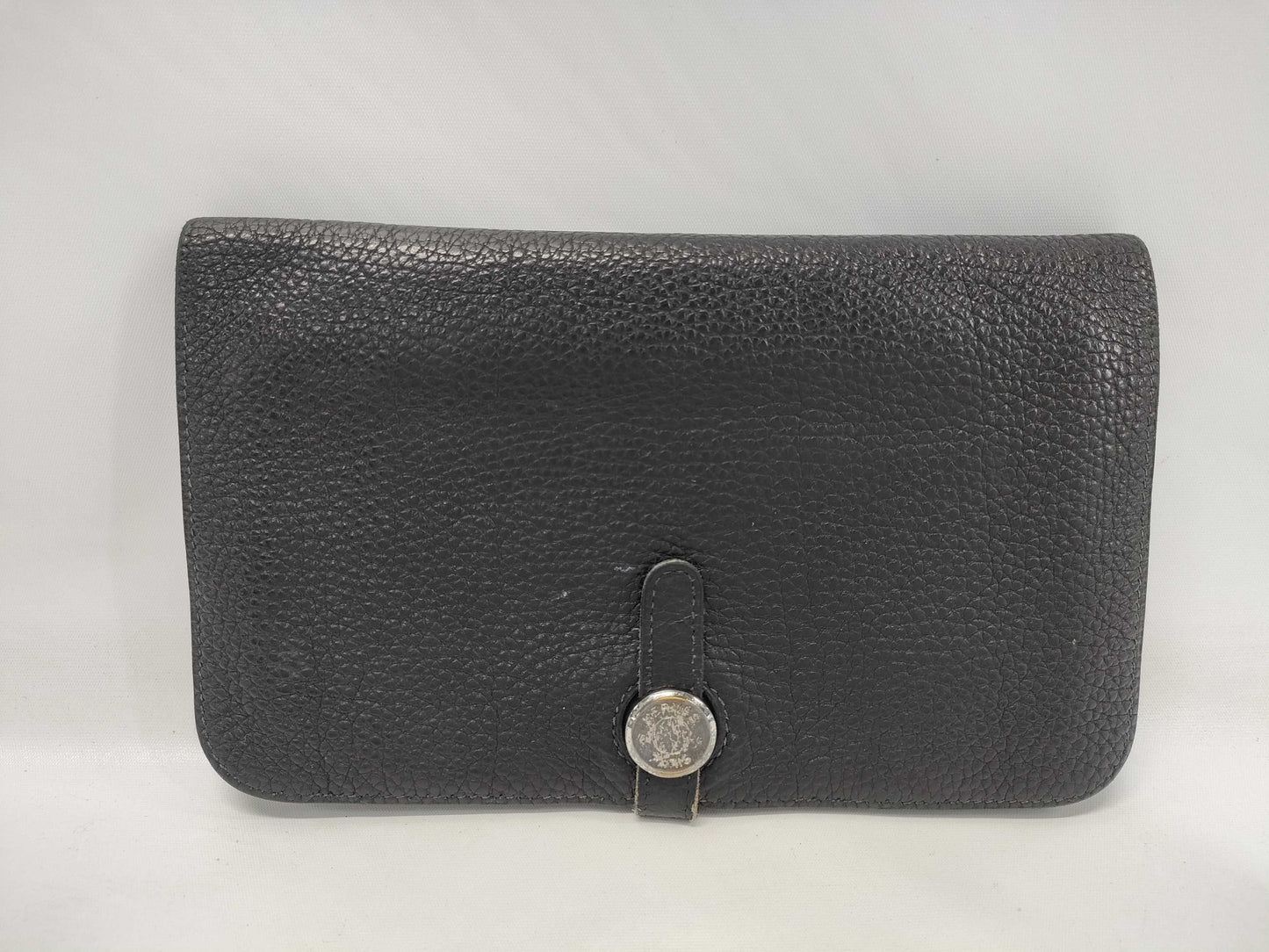HERMES Dogon GM Black □D Wallet