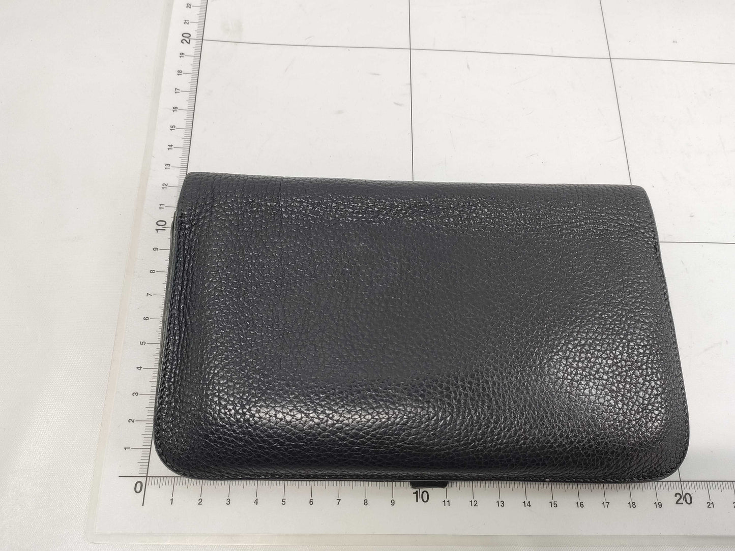 HERMES Dogon GM Black □D Wallet