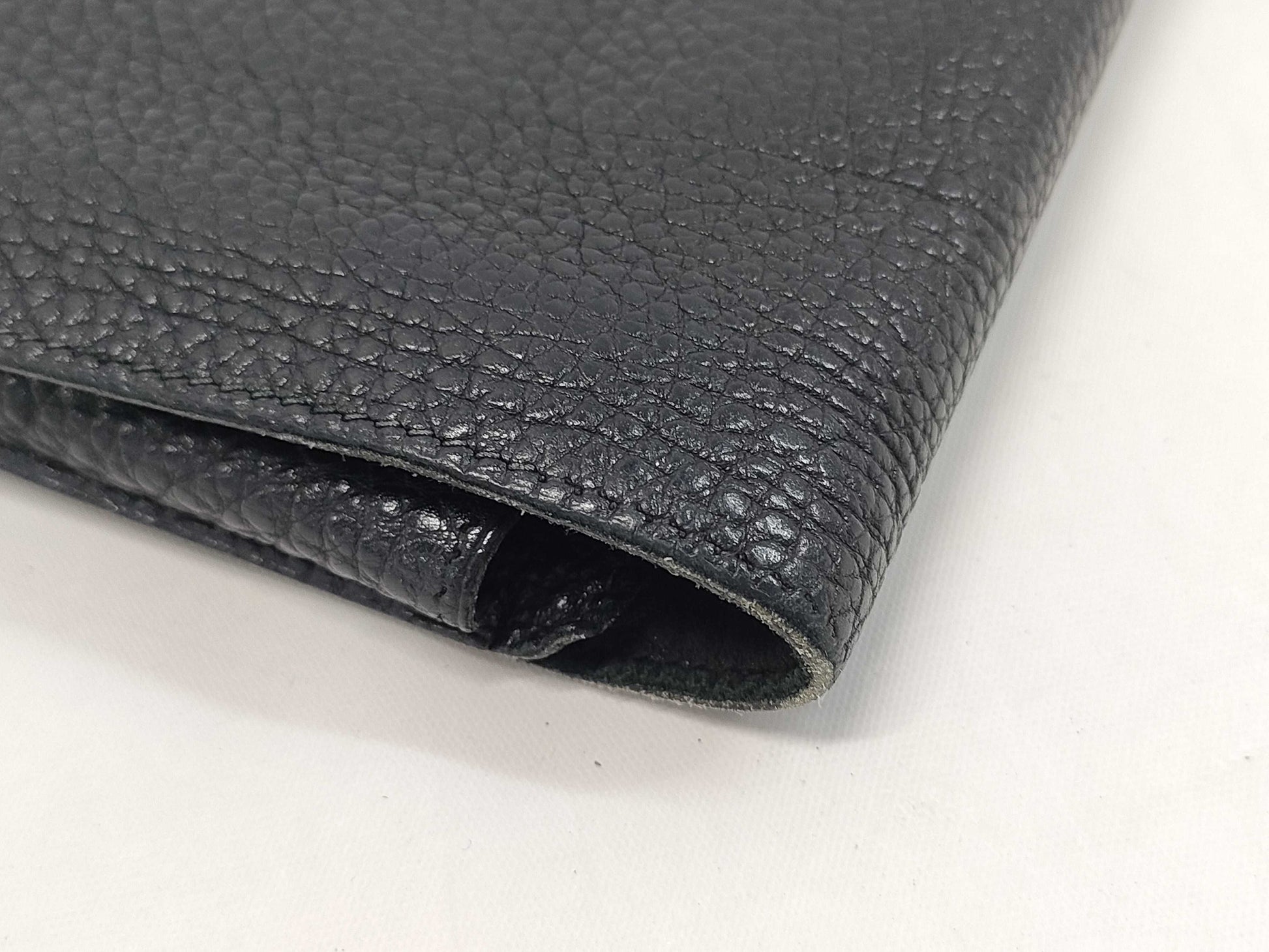 HERMES Dogon GM Black □D Wallet