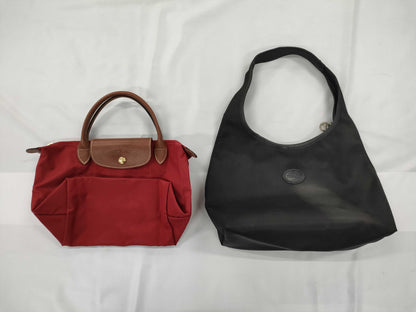 LONG CHAMP Nylon*2 Red/Black Bag