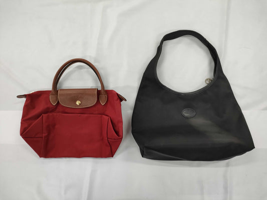 LONG CHAMP Nylon*2 Red/Black Bag