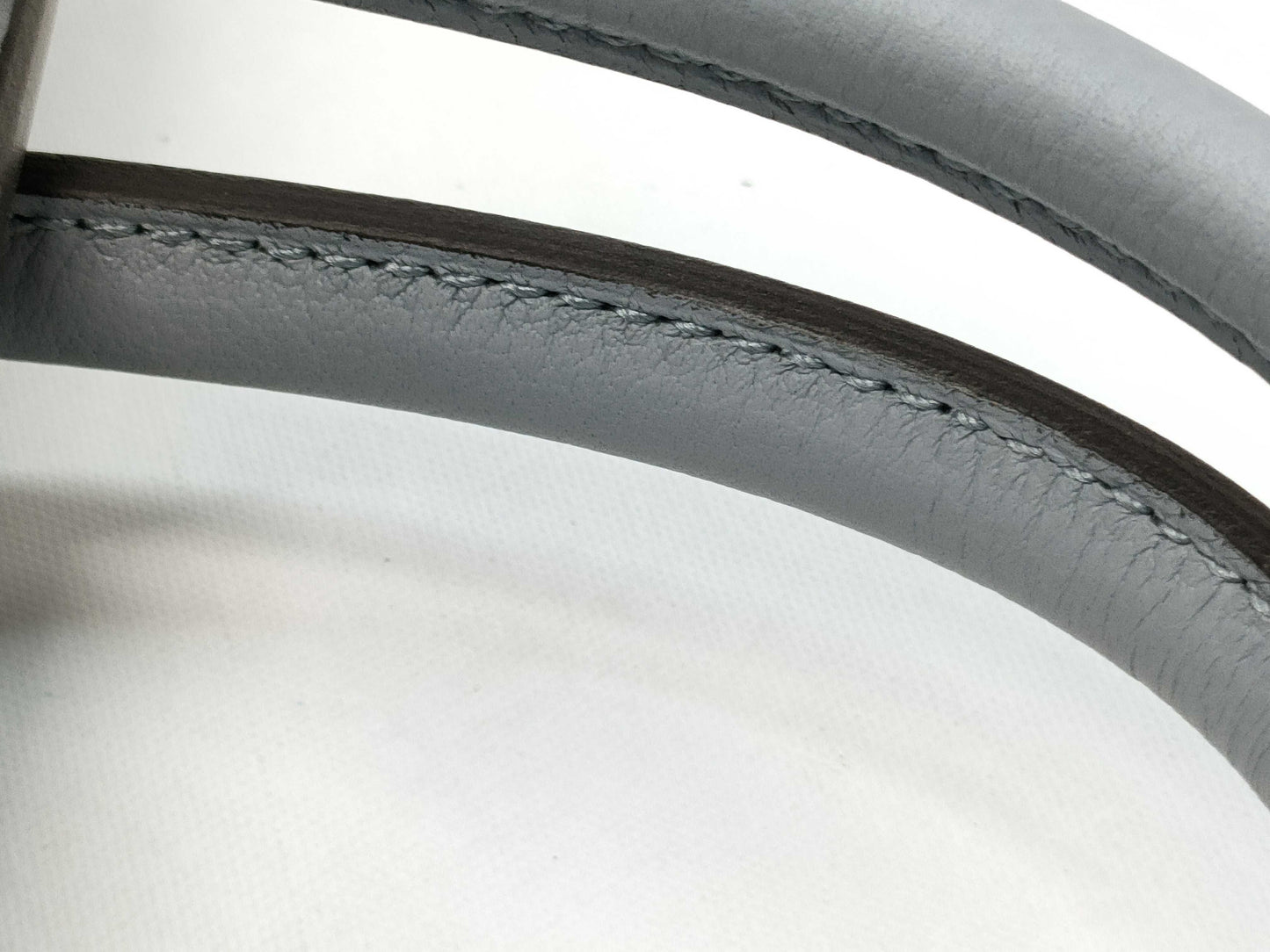 HERMES Birkin 25 Togo/Gray/SV Fittings/K-Engraved Handbag