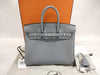HERMES Birkin 25 Togo/Gray/SV Fittings/K-Engraved Handbag