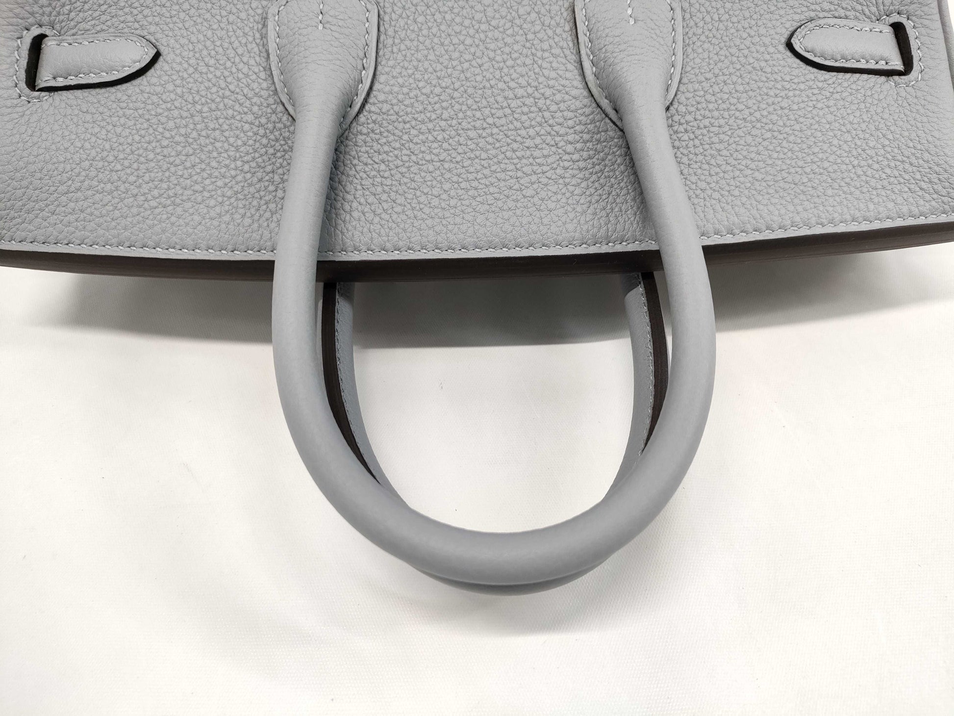 HERMES Birkin 25 Togo/Gray/SV Fittings/K-Engraved Handbag