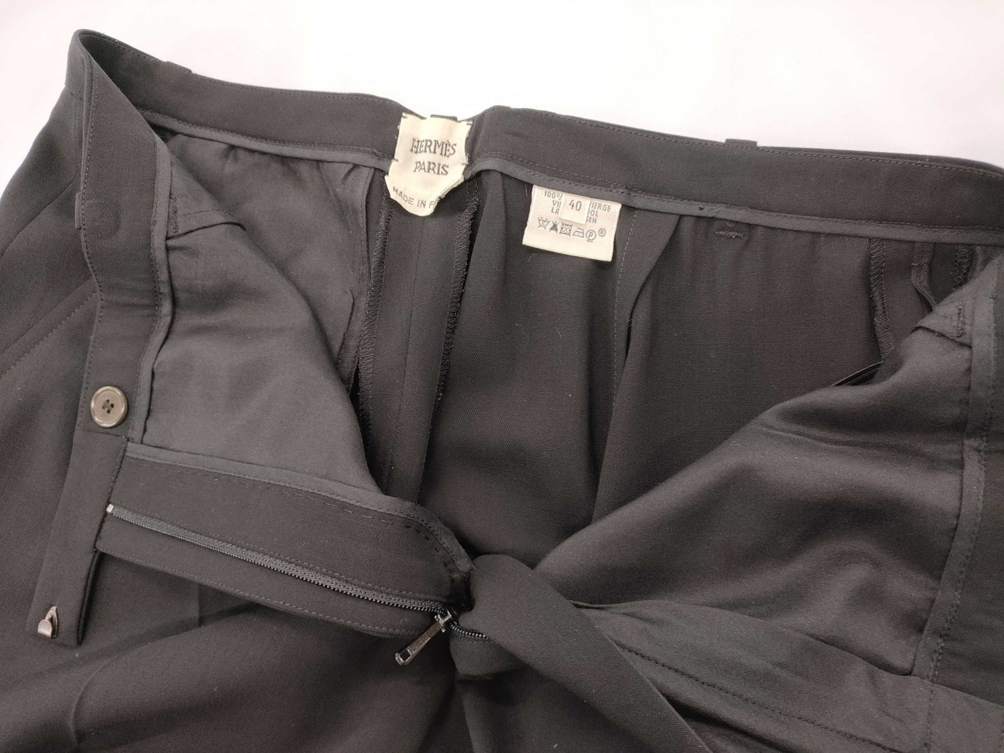 HERMES black slacks pants
