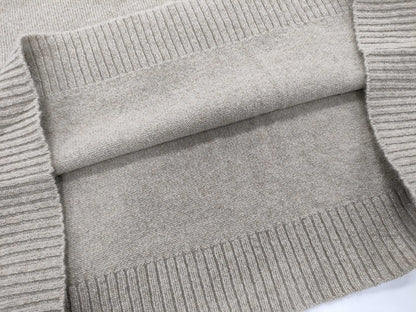 HERMES Sleeveless Turtleneck Beige Top