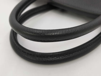 HERMES Birkin 30 Togo Black Handbag with Silver Hardware and O Stamp