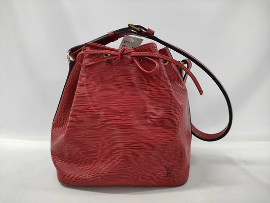LOUIS VUITTON Epi Petit Noe Red Shoulder Bag