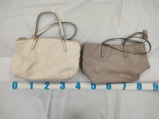 COACH Leather Tote *2-Piece Tote Bag