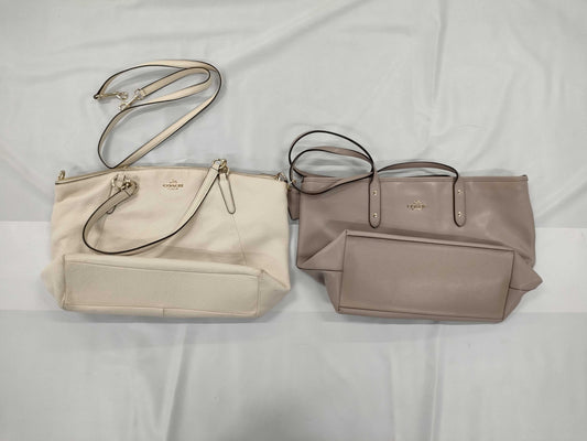 COACH Leather Tote *2-Piece Tote Bag