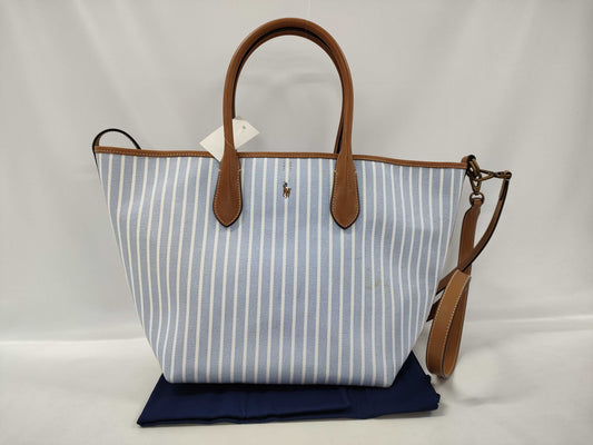 Ralph Lauren Canvas x Leather 2WAY Tote Bag
