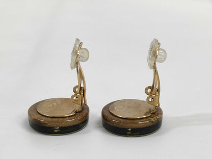 CHANEL 01 C Clover Earrings Earrings