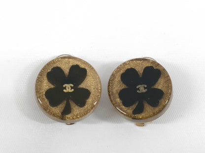 CHANEL 01 C Clover Earrings Earrings