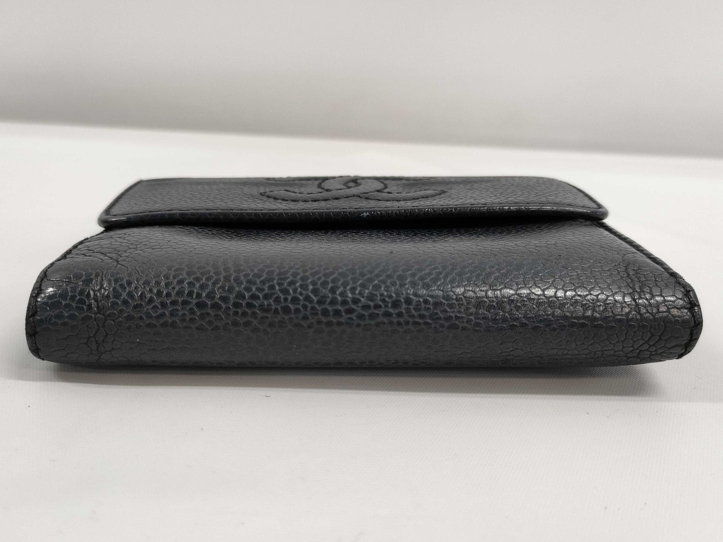 CHANEL Caviar Skin Folding Wallet Wallet