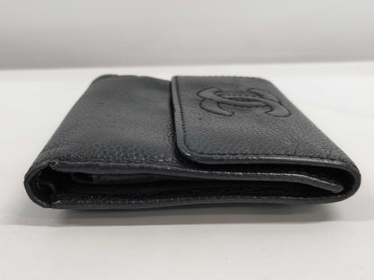 CHANEL Caviar Skin Folding Wallet Wallet