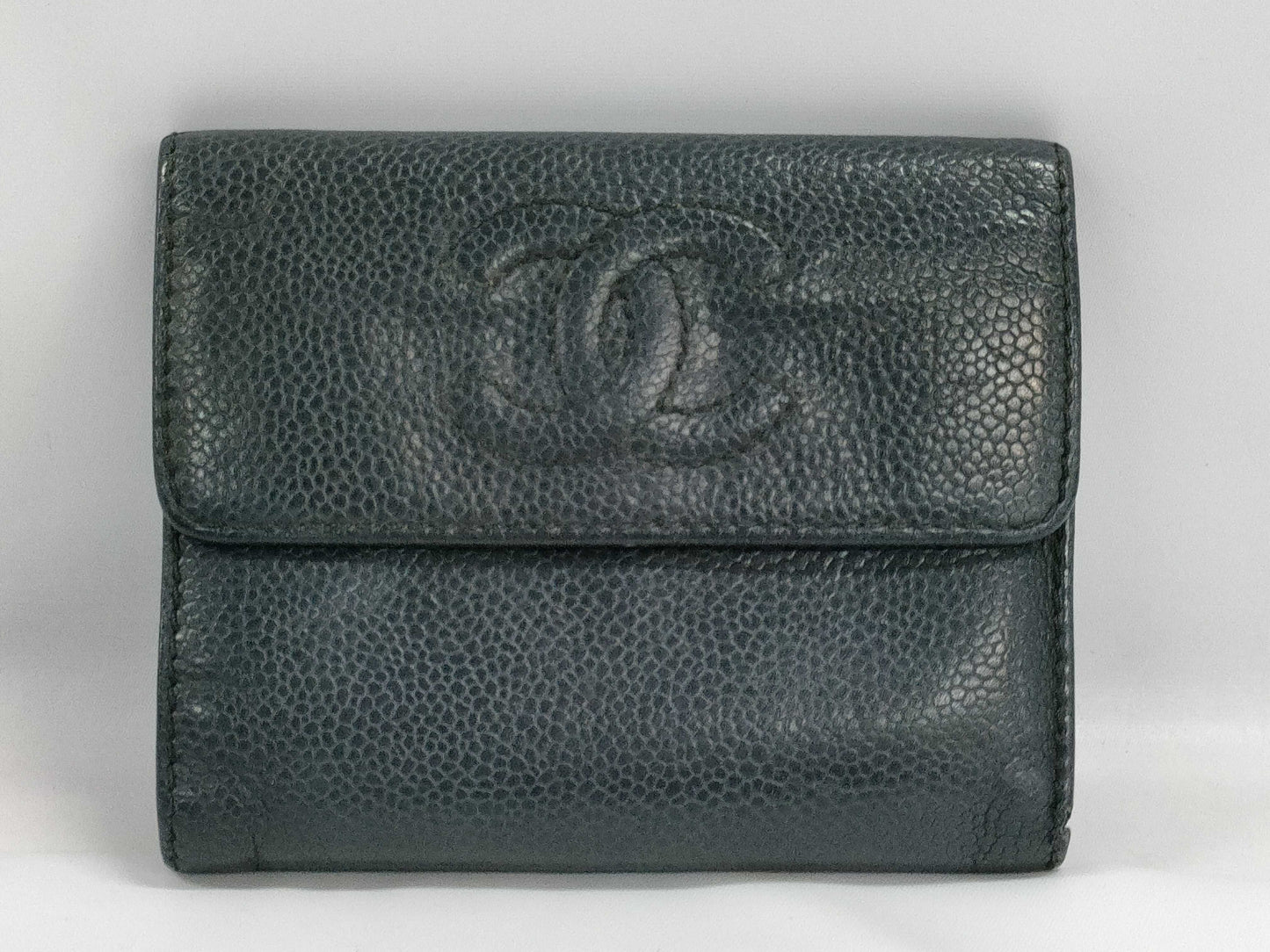 CHANEL Caviar Skin Folding Wallet Wallet