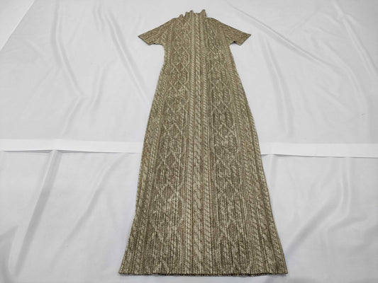 ISSEY MIYAKE Pleated Pleated Short Sleeve OP Dress