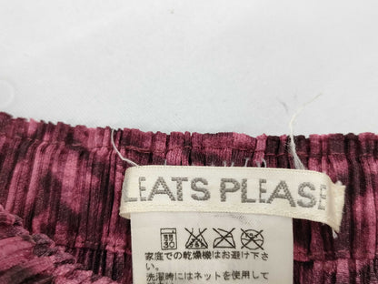 ISSEY MIYAKE skirt, pink pattern, pleats please skirt