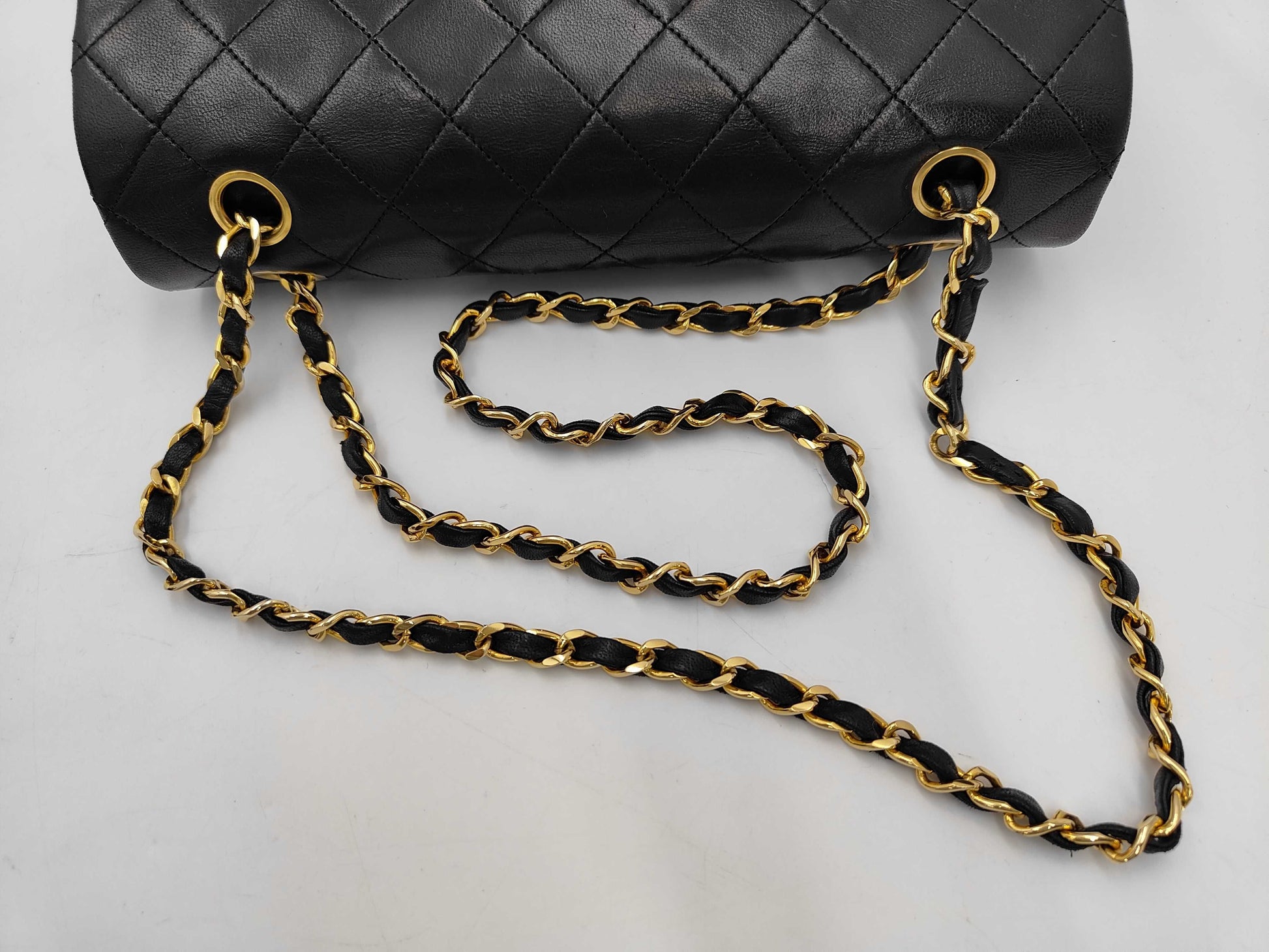 CHANEL Lambskin Matelasse Chain Shoulder Bag with Double Flap, 0 Series