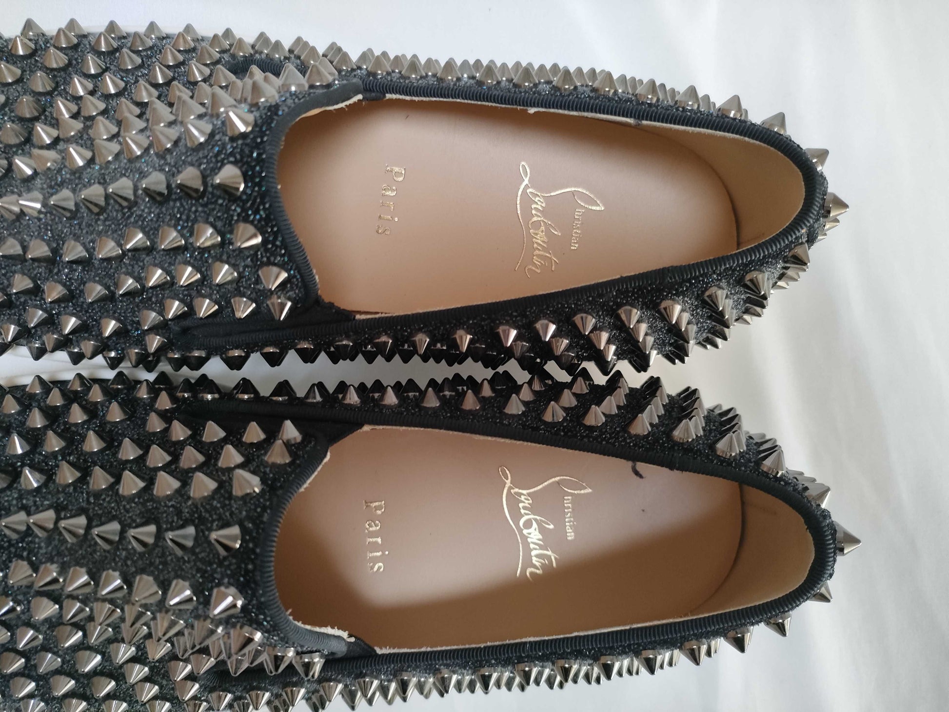 Christian Louboutin Studded Slip-On Sneakers