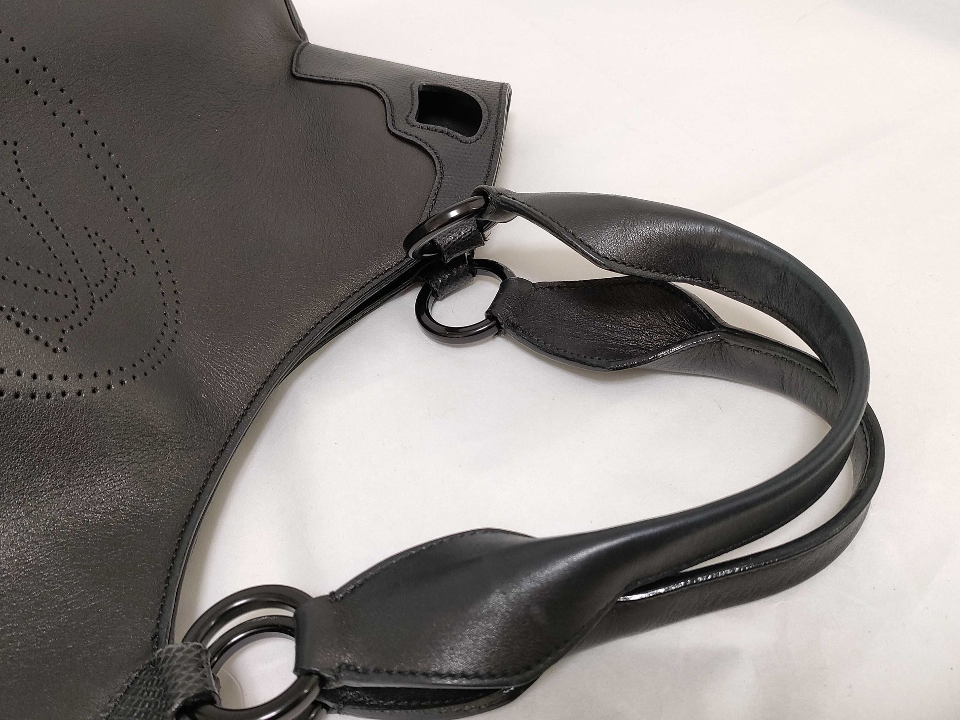 Cartier Perforated Black Handbag