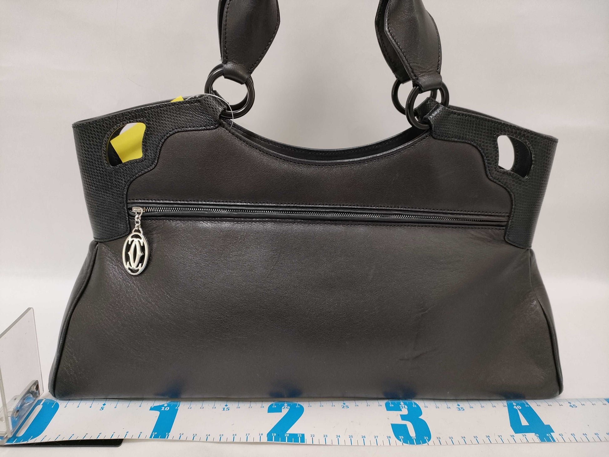 Cartier Perforated Black Handbag