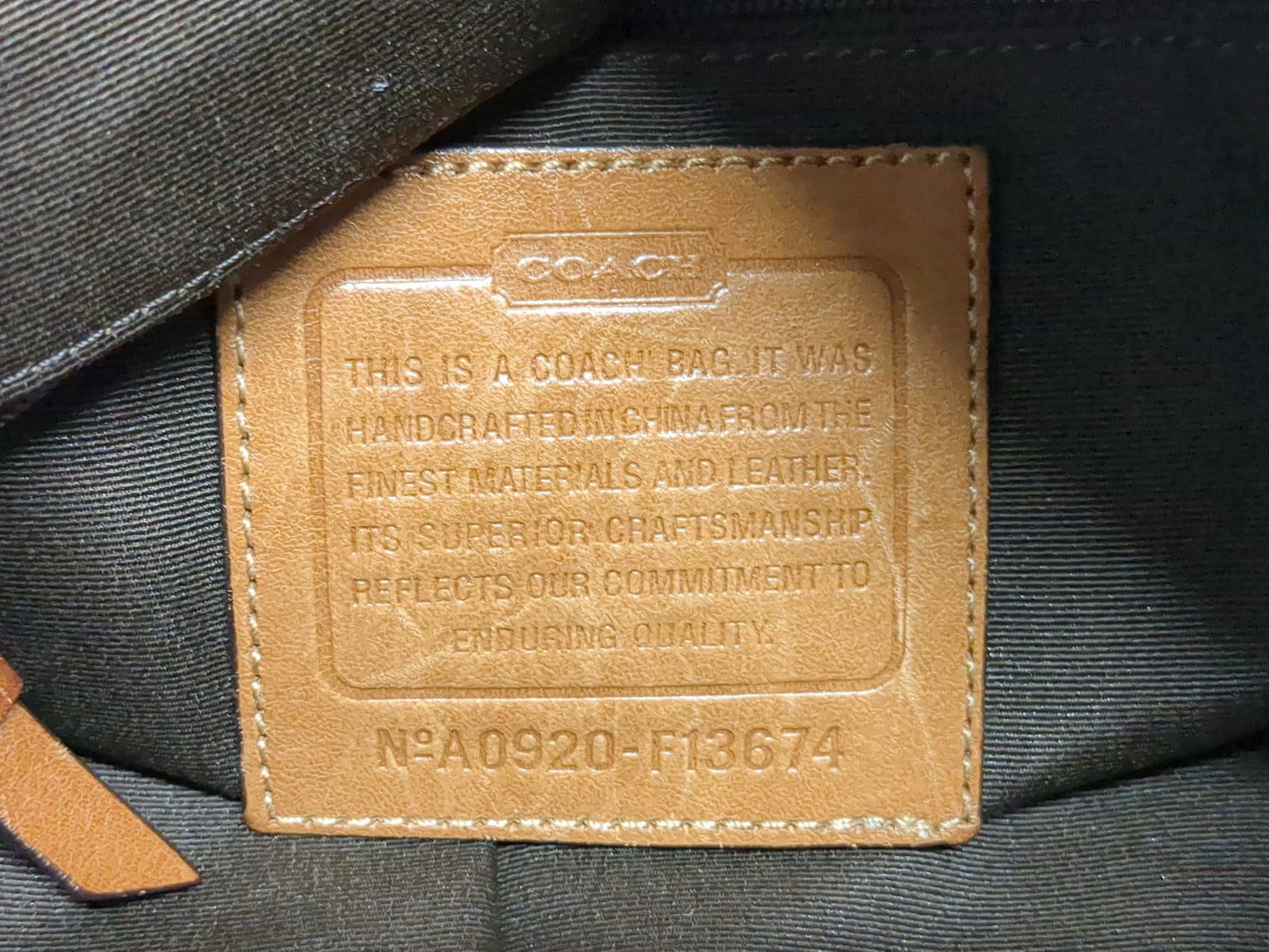 COACH Signature Black Shoulder/Beige Shoulder Bag