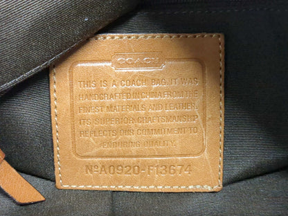 COACH Signature Black Shoulder/Beige Shoulder Bag